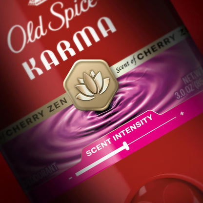 Old Spice Aluminum Free Deodorant for Men, 24/7 Odor Protection, 24/7 Signature Scent & Lasting Freshness, Goes on Clean, Karma with Cherry Spice, Black Pepper, & Sandalwood Scent, 3.0 oz