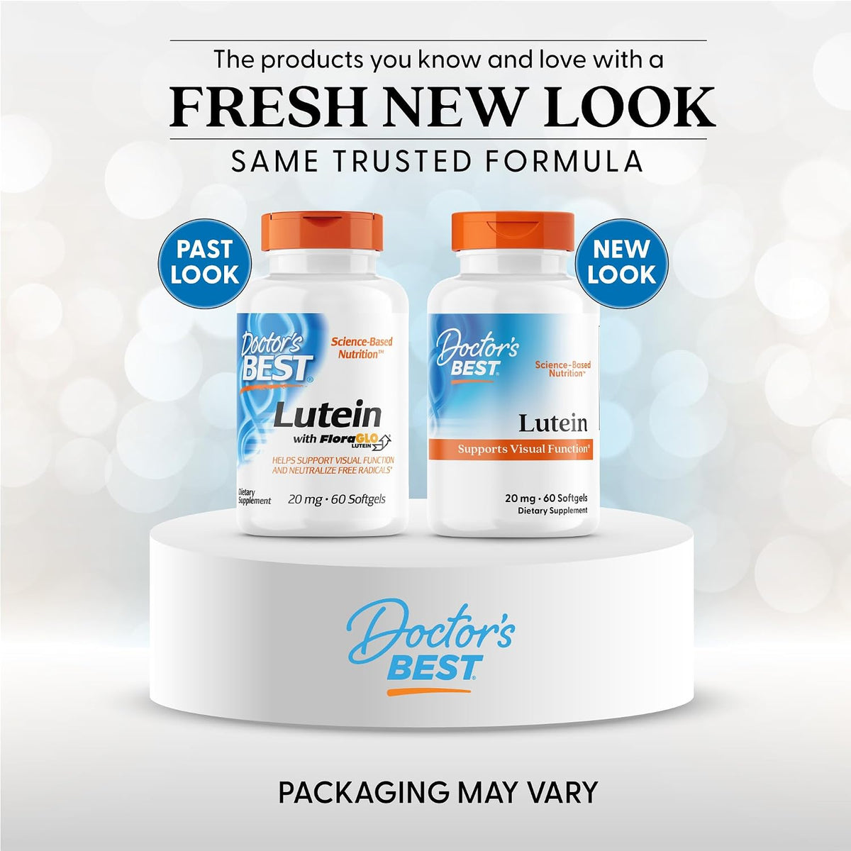 Doctor's Best Lutein Supplement 20mg with Zeaxanthin 1mg, 60 Softgels