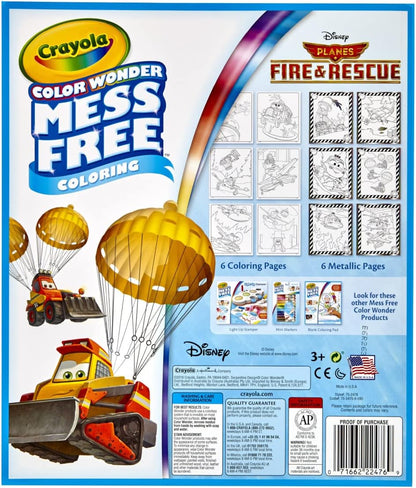 Crayola Planes Fire and Rescue Color Wonder Refill, 12 Mess Free Coloring Pages, Gift for Kids