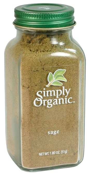 Simply Organic Ground Sage Leaf, Certified Organic | 1.41 oz | Salvia officinalis L. (Pack of 2)