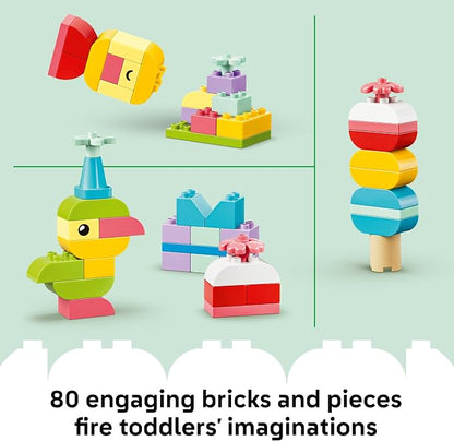LEGO DUPLO Classic Colorful Creative Box 10479 | Building Toys for Toddlers, Ages 1.5+, Sturdy Build for Pretend Play, Develops Fine Motor Skills, 80 pieces, Gift Idea