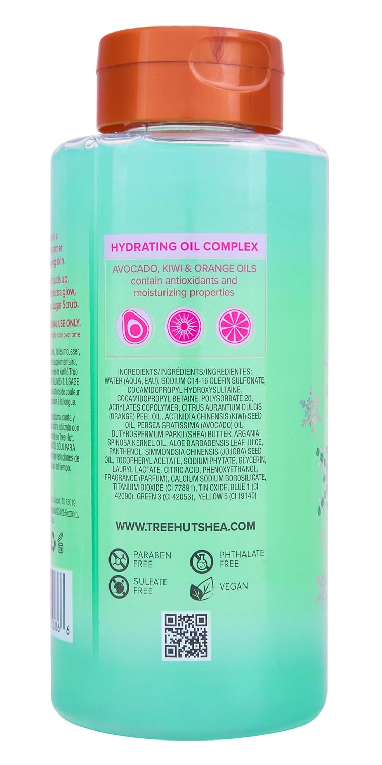 Tree Hut Enchanting Emerald Foaming Gel Wash | Cleanse & Soothe Skin Without Stripping Moisture | Made with our Hydrating Oil Complex | Limited Edition Holiday | 18 fl oz.