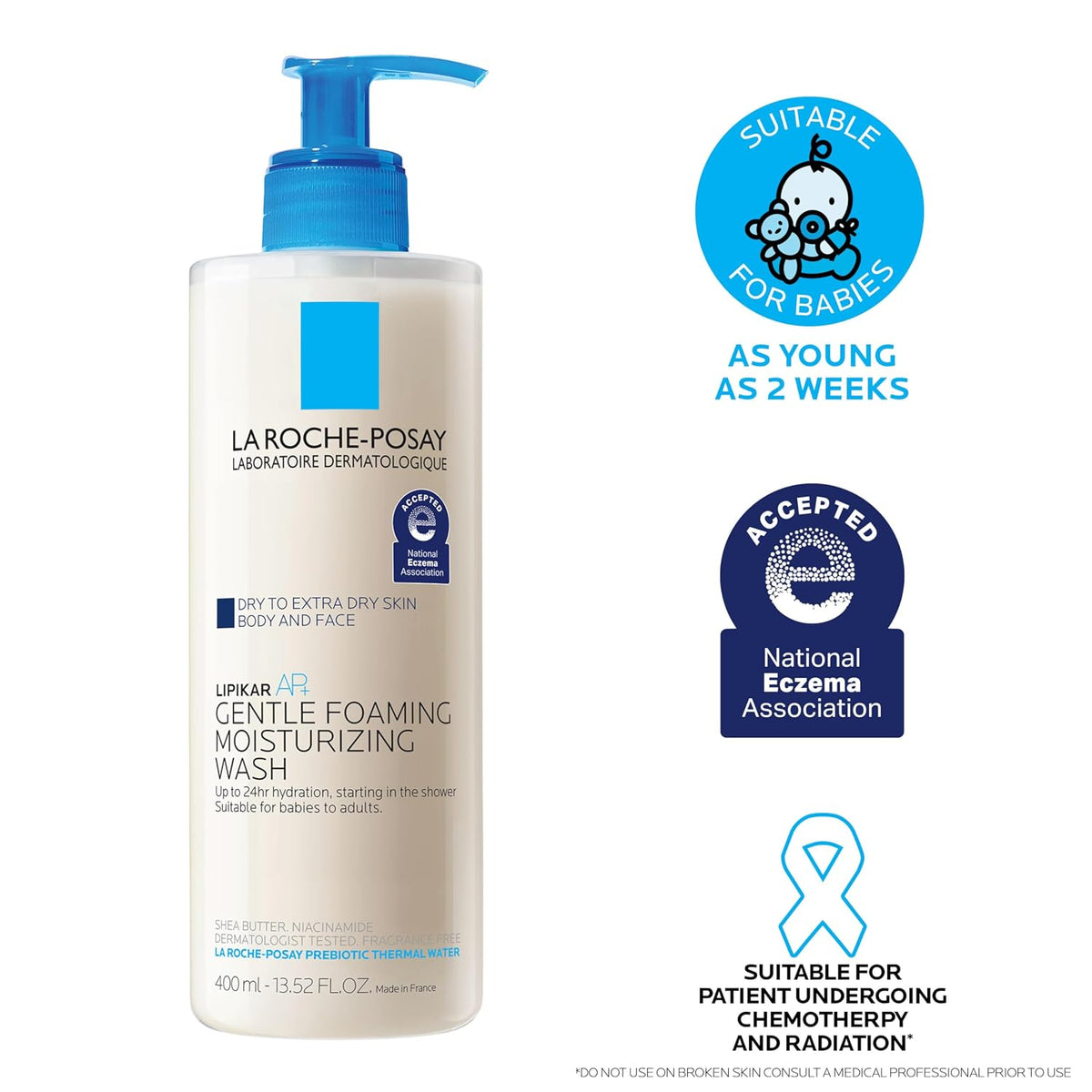 La Roche-Posay Lipikar AP+ Gentle Moisturizing Body Wash, with Shea Butter