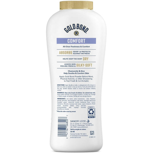 Gold Bond Ultimate Comfort with Aloe Body Powder - 100% Talc-free, 10 Oz by Chattem