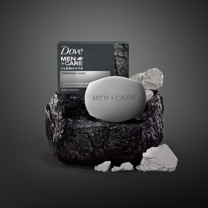 Dove Men+Care Body + Face Bar 2-Pack (12 Bars) – Exfoliating 3-in-1 Charcoal Soap with Clay for Skin Care, Hands & Shaving, 3.75 Oz Ea