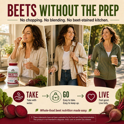 Country Farms Bountiful Beets Capsules, Wholefood Beet Extract Superfood, Natural Nitric Oxide Booster, Beet Root Powder, Circulation and Immune Support, 90 Count, 90 Servings