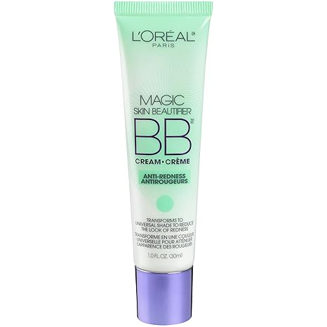 L'Oréal Paris Makeup Magic Skin Beautifier BB Cream Tinted Moisturizer, Anti-Redness, 1 fl oz, 1 Count