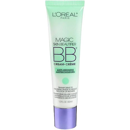 L'Oréal Paris Makeup Magic Skin Beautifier BB Cream Tinted Moisturizer, Anti-Redness, 1 fl oz, 1 Count