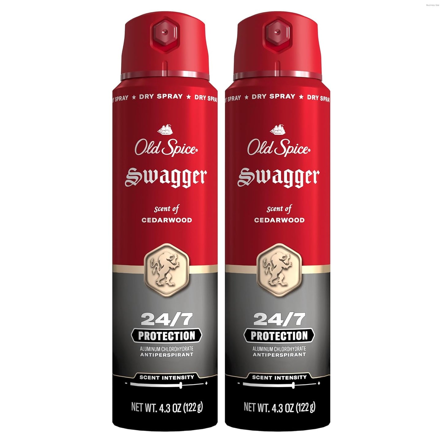 Old Spice Dry Spray Antiperspirant Deodorant for Men, 24/7 Sweat & Odor Protection Spray, Long Lasting Dry Spray, No Residue, Fresh Swagger with Cedarwood Scent, 4.3 oz Cans, (Pack of 2)