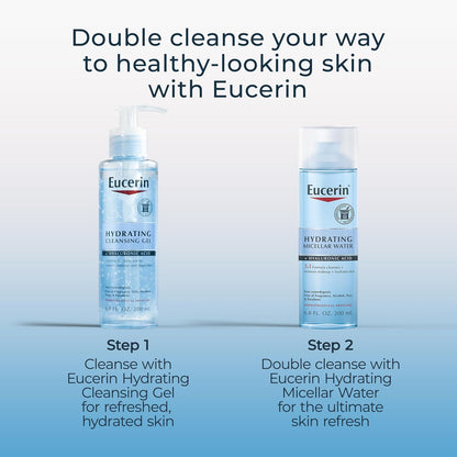 Eucerin Hydrating Cleansing Gel with Hyaluronic Acid, 6.8 FL OZ