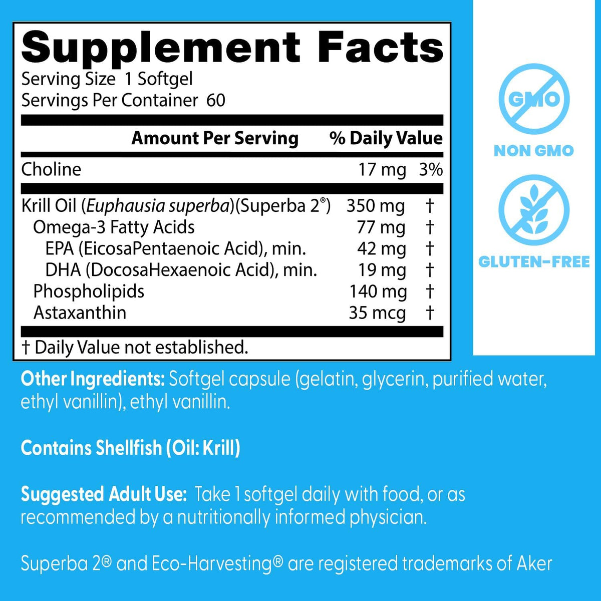 Doctor's BEST Real Krill Oil 350 mg Supplement, 60 Ct Softgels