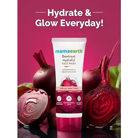 MAMAEARTH Beetroot Face Wash | 3.38 fl oz (100ml)