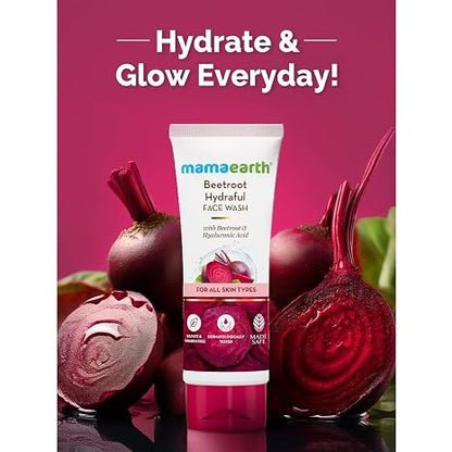 MAMAEARTH Beetroot Face Wash | 3.38 fl oz (100ml)