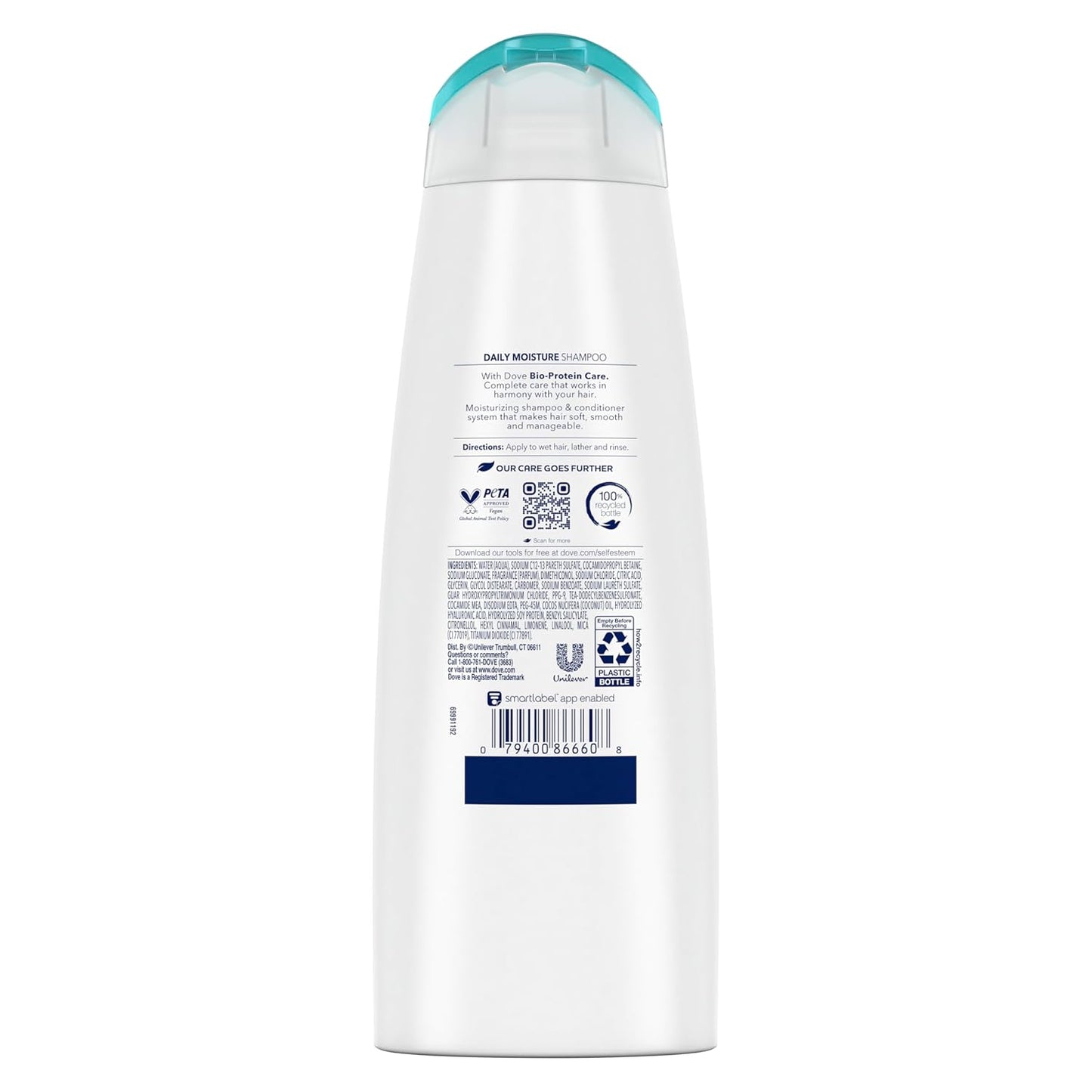 Dove Nutritive Solutions Moisturizing Shampoo for Dry Hair Daily Moisture with Pro-Moisture Complex for Manageable and Smooth Hair 12 oz,(Pack of 8)