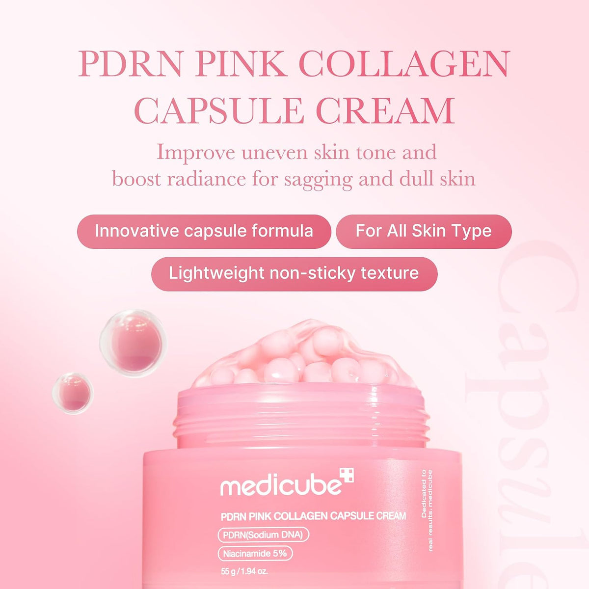 medicube PDRN Daily Glow Routine Set - Milky Toner, Serum and Capsule Cream