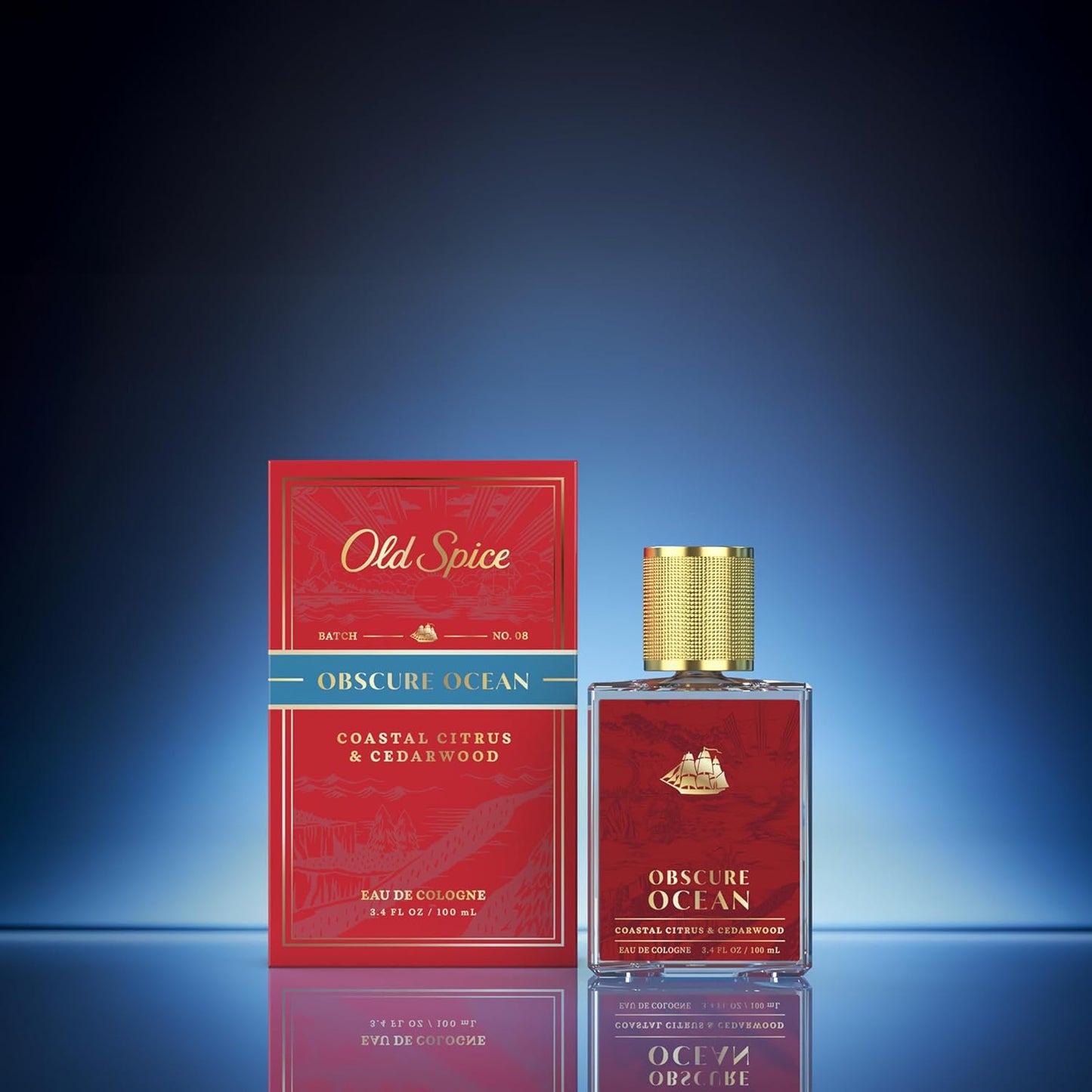 Old Spice Cologne for Men, Premium & Pairable Fragrance Spray, Obscure Ocean with Coastal Citrus & Cedarwood Signature Scent, Masculine & Sophisticated for Day & Night Wear, Eau de Cologne, 3.4 fl oz