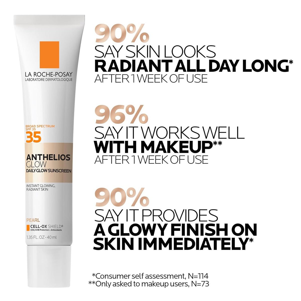 La Roche-Posay Anthleios Glow Hydrating Face Sunscreen SPF 35, in 2 Shades