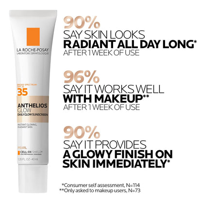 La Roche-Posay Anthleios Glow Hydrating Face Sunscreen SPF 35, in 2 Shades