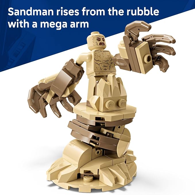LEGO Marvel Epic Battle: Spider-Man vs. Sandman Building Toy for Boys & Girls - Super Hero Playset W/Venom, Sandman, & Spider-Man Minifigures - Gift Idea for Birthdays - Ages 9+ - 76334