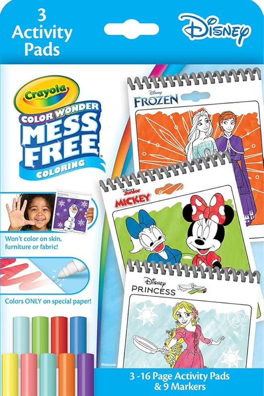Crayola Disney Color Wonder Bundle (3 Pack), Toddler Mess Free Activity Pads & Markers, Disney Coloring Toys, Gift, 3+