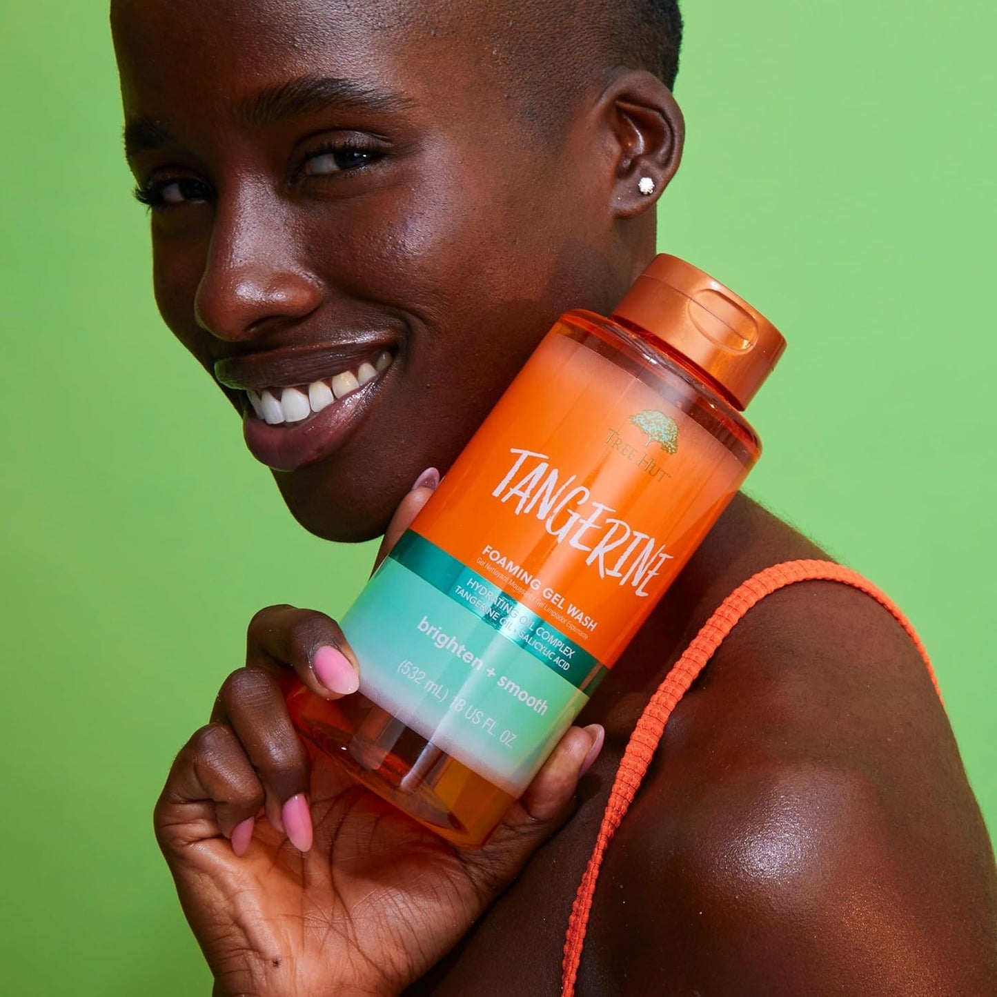Tree Hut Tangerine Body Wash, Hydrating & Moisturizing Shower Gel with Shea Butter & Essential Oils, Soft Smooth Glowing Skin, Gentle Cleanser For All Skin Types, Self Care Gifts for Women, 18 Fl Oz