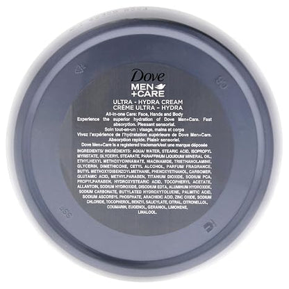 Dove Men+Care Ultra Hydra Cream, Face, Hands and Body care, All Skin Types, 5.07 Oz