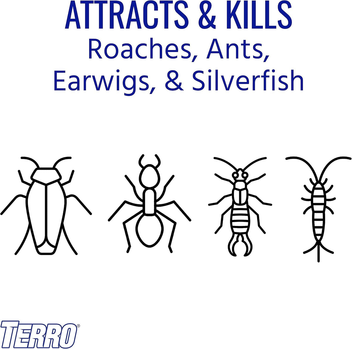 TERRO Roach Bait Powder with Precision Applicator, 0.53 oz Tube