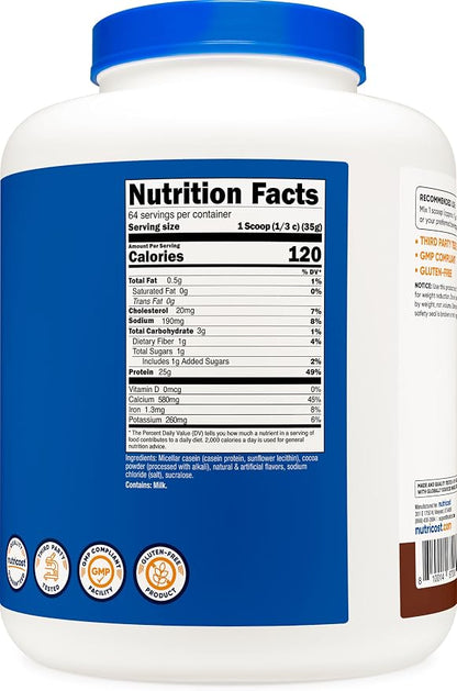 Nutricost Casein Protein Powder 5lb (Chocolate)