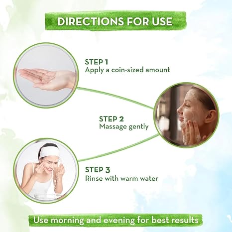 MAMAEARTH Tea Tree Oil Control Face Wash 3.38 Fl Oz (100ml)