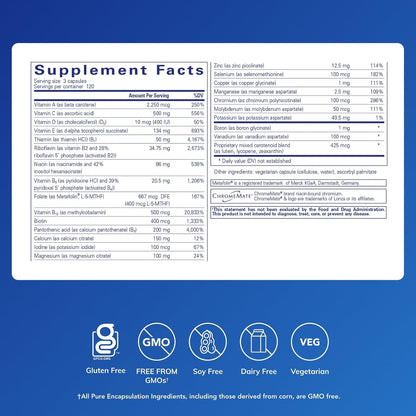 Pure Encapsulations Nutrient 950 Without Iron, 360 Capsules