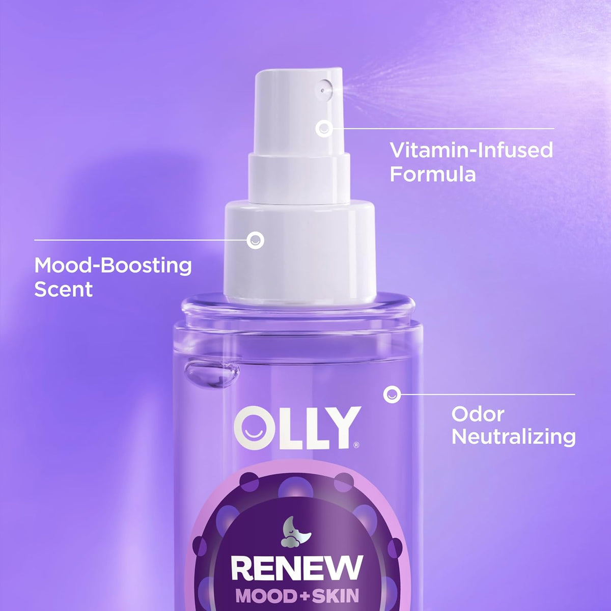 OLLY Renew Body Mist with Retinol & Vitamin D, Dreamy Jasmine Scent, 5 oz