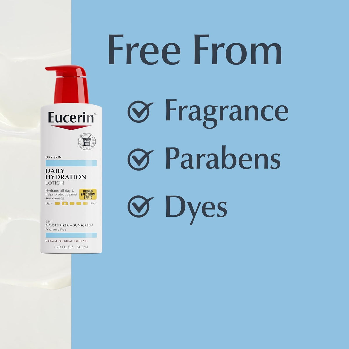 Eucerin Daily Hydration Lotion SPF 15, Multipack, 3 x 16.9 FL OZ