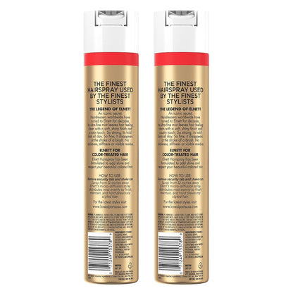 L'Oreal Paris Elnett Classic Hairspray, Suitable for Color Treated Hair, up to 72HR Extra Strong Hold Formula with Humidity Resistant Frizz Control, Hairspray with Soft Brushable Finish, 11 oz, 2 Pack