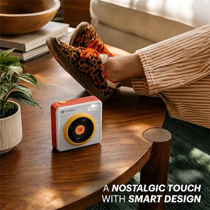 KODAK Spin Portable Wireless Bluetooth Speaker IPX4 Water Resistant 5 Hour Playtime Rechargeable Battery 15M Wireless Range 10W RMS Output 40W Peak Power Compact Speaker