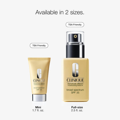 Clinique Dramatically Different Moisturizing Lotion+ SPF 35 | Face Moisturizer With SPF, Glycerin, & Hyaluronic Acid | Hydrating + Sun Protection