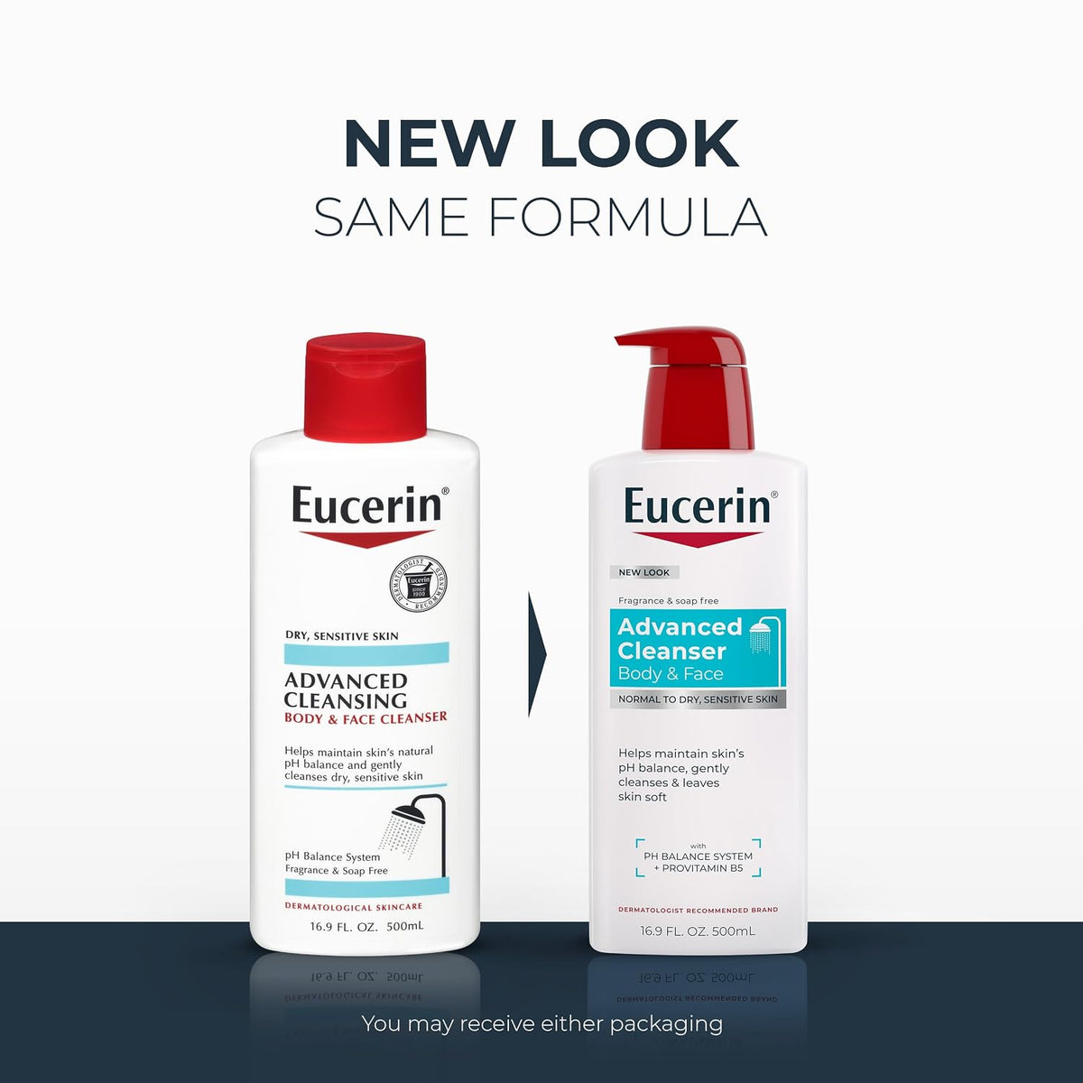 Eucerin Advanced Repair Body and Face Cleanser, 16.9 FL OZ