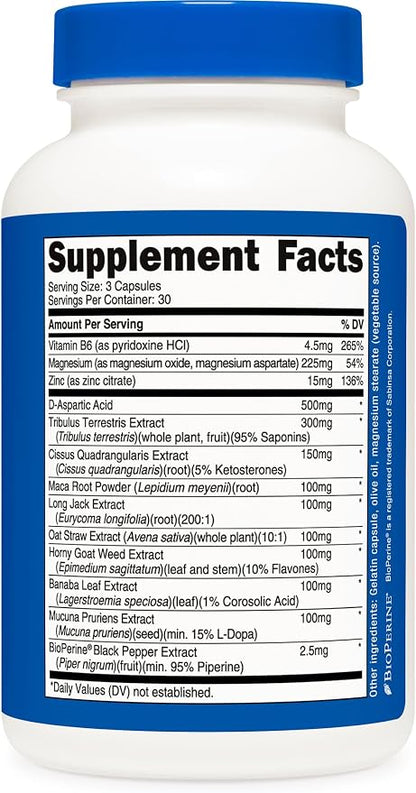Nutricost Testosterone Support Complex (90 Capsules) -1800mg Per Serving (Pack of 2)