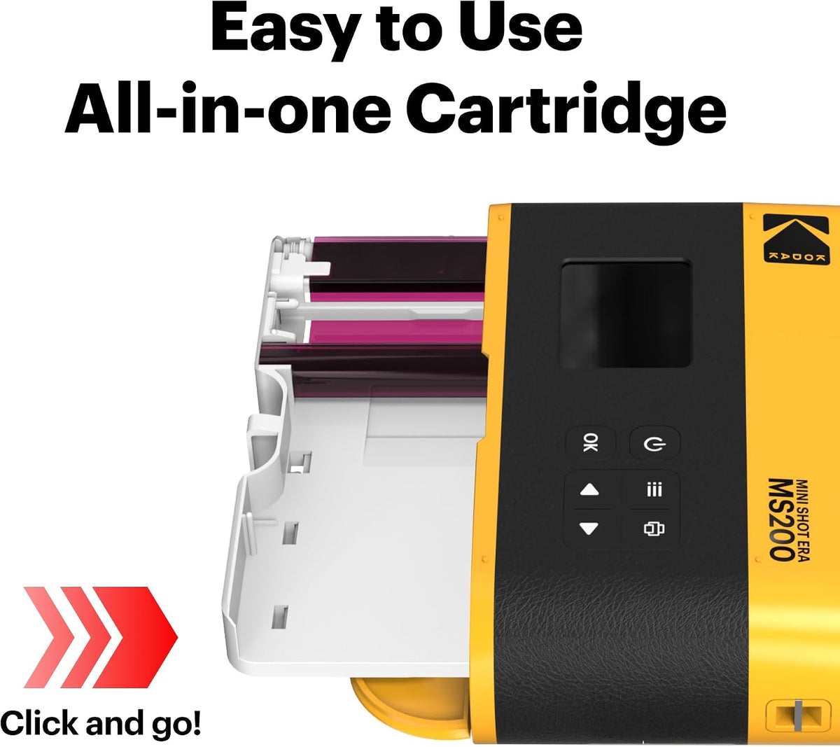 KODAK Mini Shot 2 ERA 2x3 Instant Camera, Photo Printer, 38 Sheet, Yellow