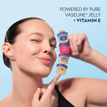 Vaseline Lip Therapy Original Mini Counter Display 2-Packs (12 Jars) – Bulk Lip Balm, Moisturizer for Soft, Smooth & Glossy Lips, 0.25 Oz Ea