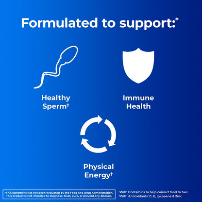 A Day Men's Pre-Conception Health Multivitamin to Support Healthy Sperm,Supplement for Men with Vitamin C,Vitamin E,Selenium,Zinc,and Lycopene,30 Count (Pack of 2)