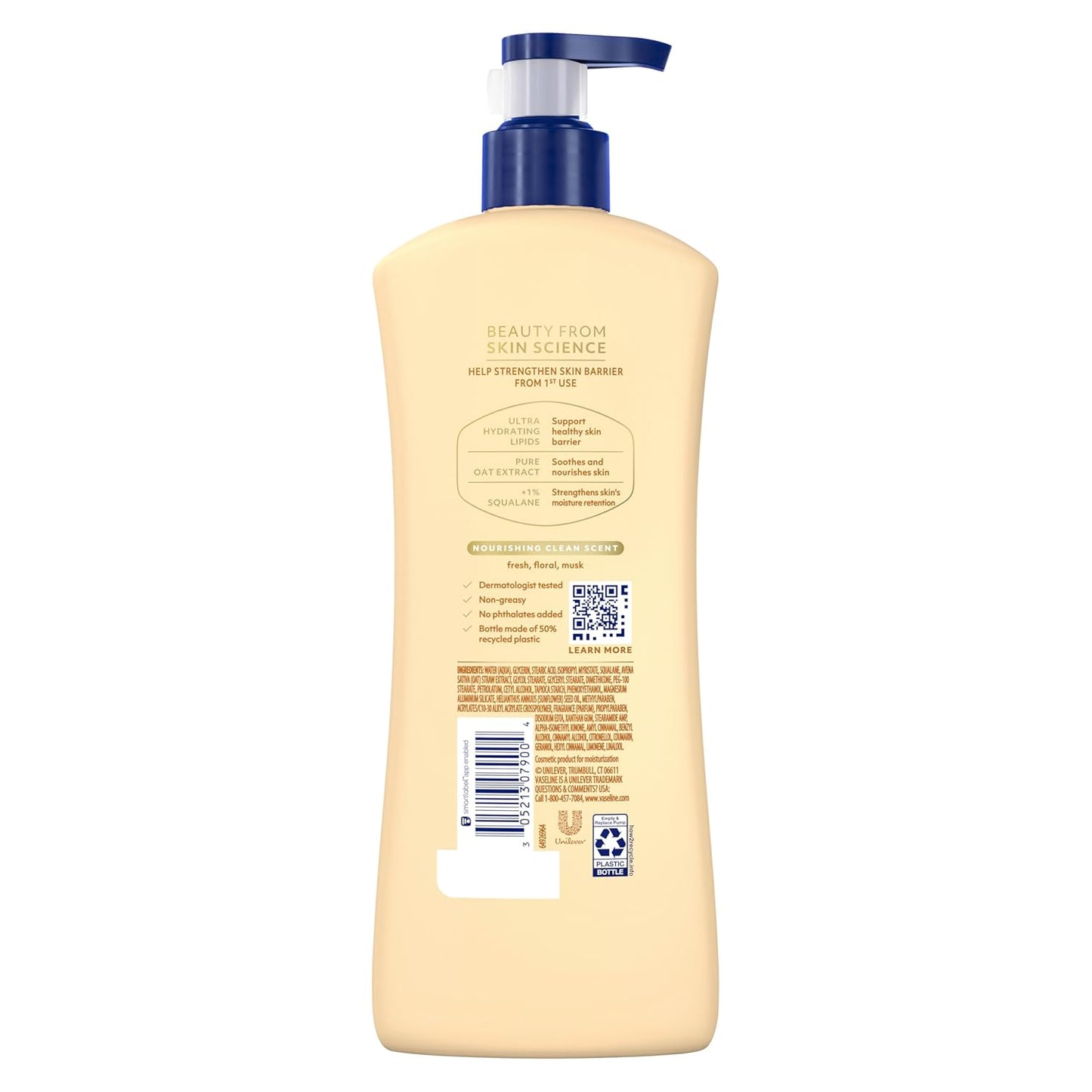 Vaseline Nourishing Moisture Nourishing Moisture Body Lotion for Dry Skin, Made with Ultra-Hydrating Lipids + Pure Oat Extract for Nourished, Healthy-Looking Skin 20.3 oz