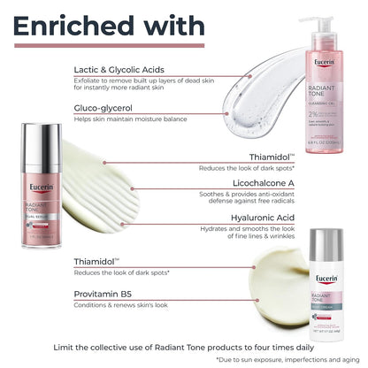 Eucerin Radiant Tone Night Skin Routine Bundle, Variety Pack, 3 Items