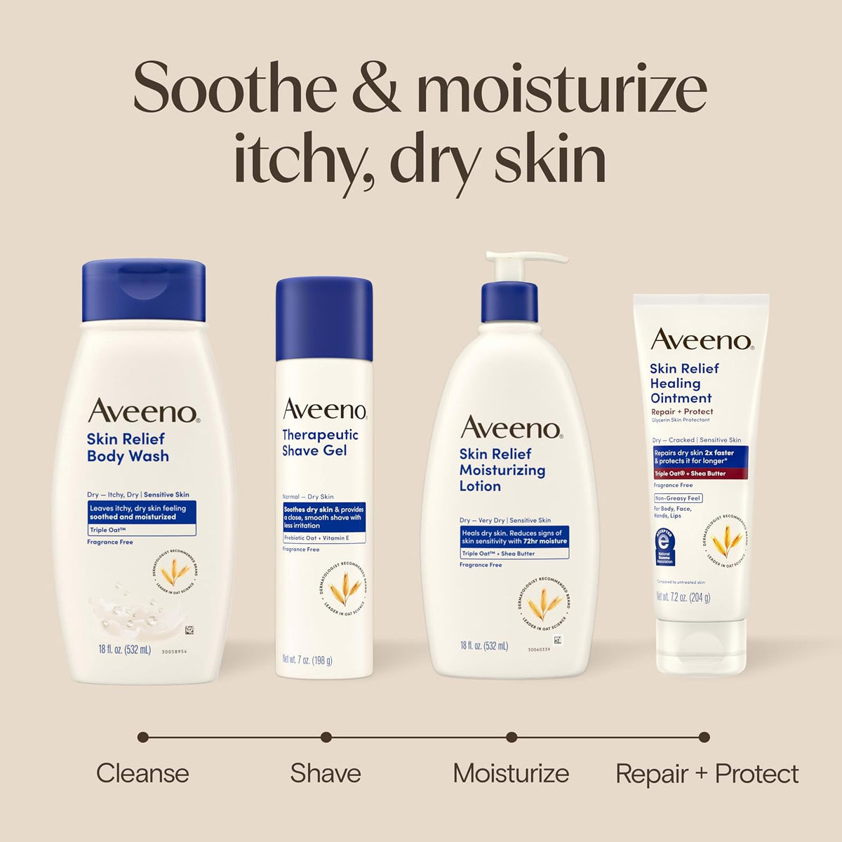 Aveeno Therapeutic Shave Gel for Women & Men, Fragrance-Free, 7 oz