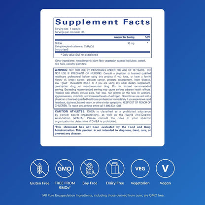 Pure Encapsulations DHEA 10 mg, 60 Capsules