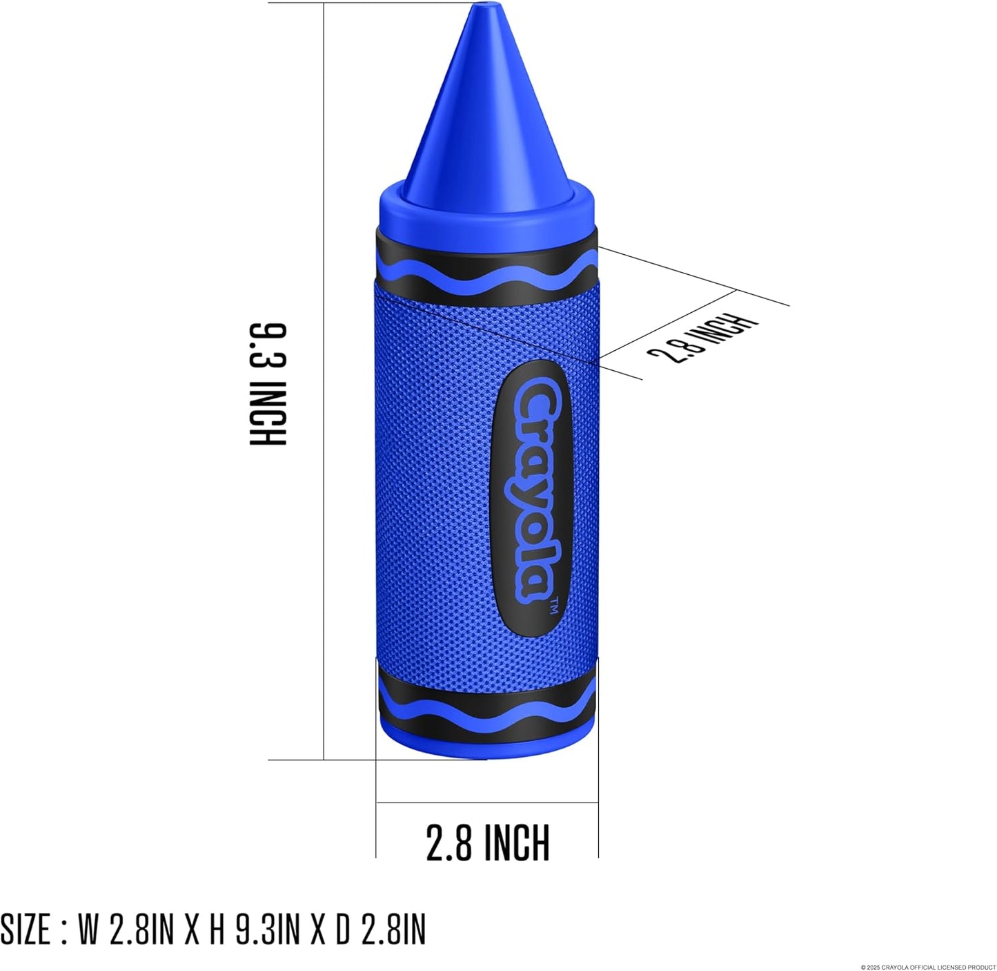 Crayola Kids Crayon Speakers Bluetooth, Portable Bluetooth Speakers | 20W Peak Power HD Sound, Mini Bluetooth Speaker Wireless with TWS Pairing BT 5.3, FM Radio Home/Party/Outdoor/Travel