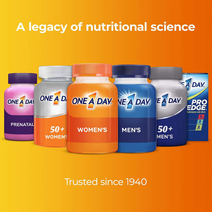 One A Day Women?s Multivitamin, Supplement with Vitamin A, C, D and E Plus Zinc for Immune Health Support, B12, Biotin, Calcium & More, Tablet, 100 Count