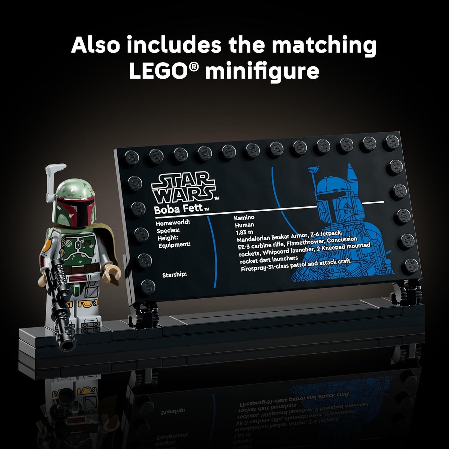 LEGO Star Wars Boba Fett 75455 | Collectible Building Sets for Adults, Ages 18+, Movie Display for Bedroom or Book Shelf, 1,544 pieces, Gift for Fans