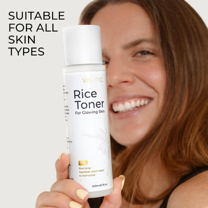 VALITIC Rice Toner, 75 Rice Extract Milky Toner for Face, 6.76 fl.oz