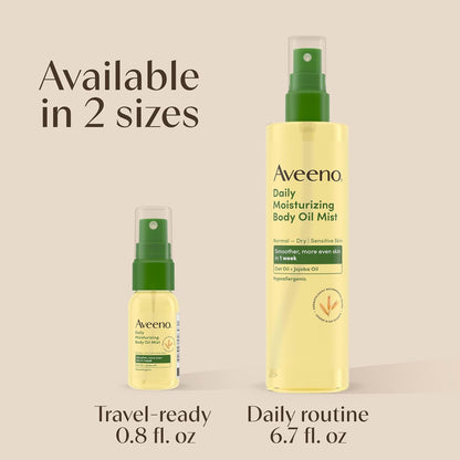 Aveeno Daily Moisturizing Body Oil Mist, Oat Oil & Jojoba Oil, 0.8 fl. oz
