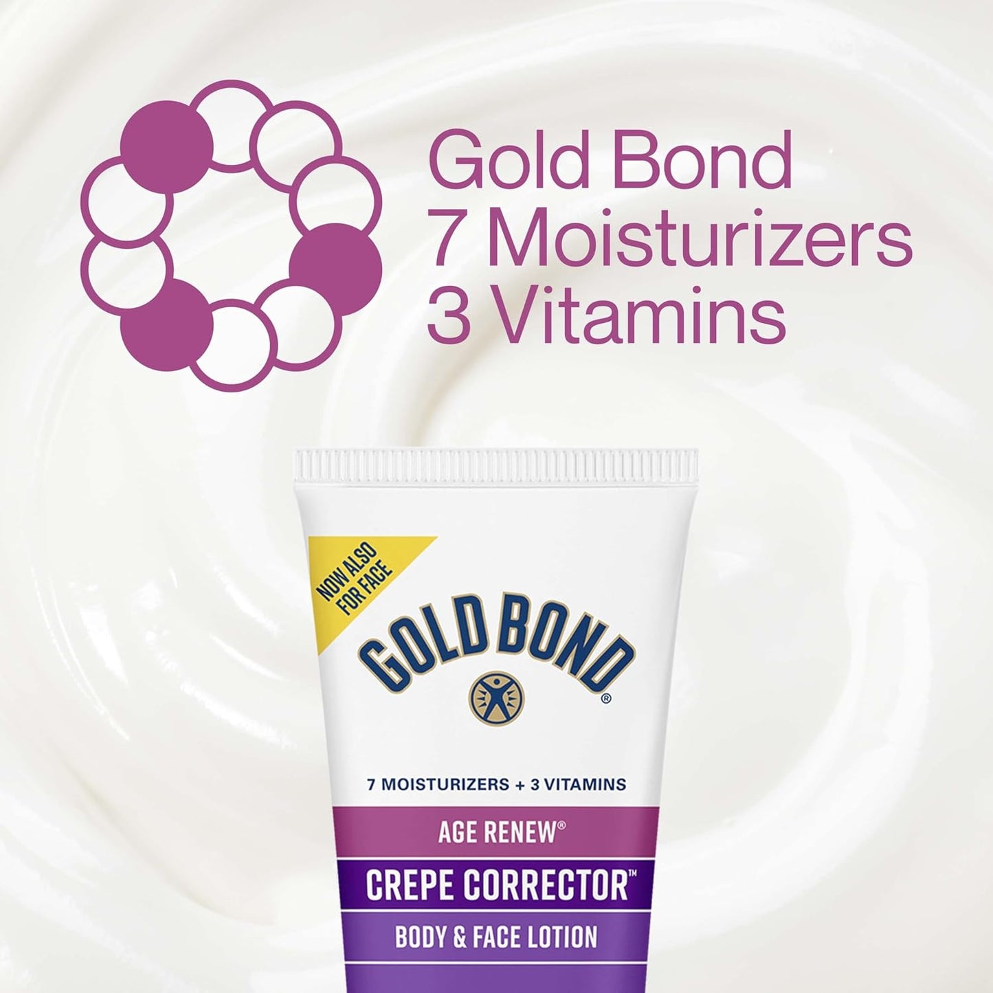 Gold Bond Age Renew Crepe Corrector Body Lotion, Replenishing & Smoothing Formula, Gold Bond Crepe Corrector Body Lotion, 8 oz